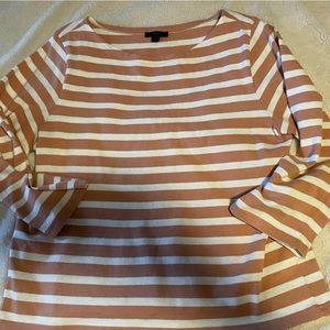 Womens J. Crew boatneck striped top 3/4 sleeves